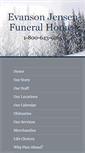 Mobile Screenshot of evansonjensenfuneralhome.com